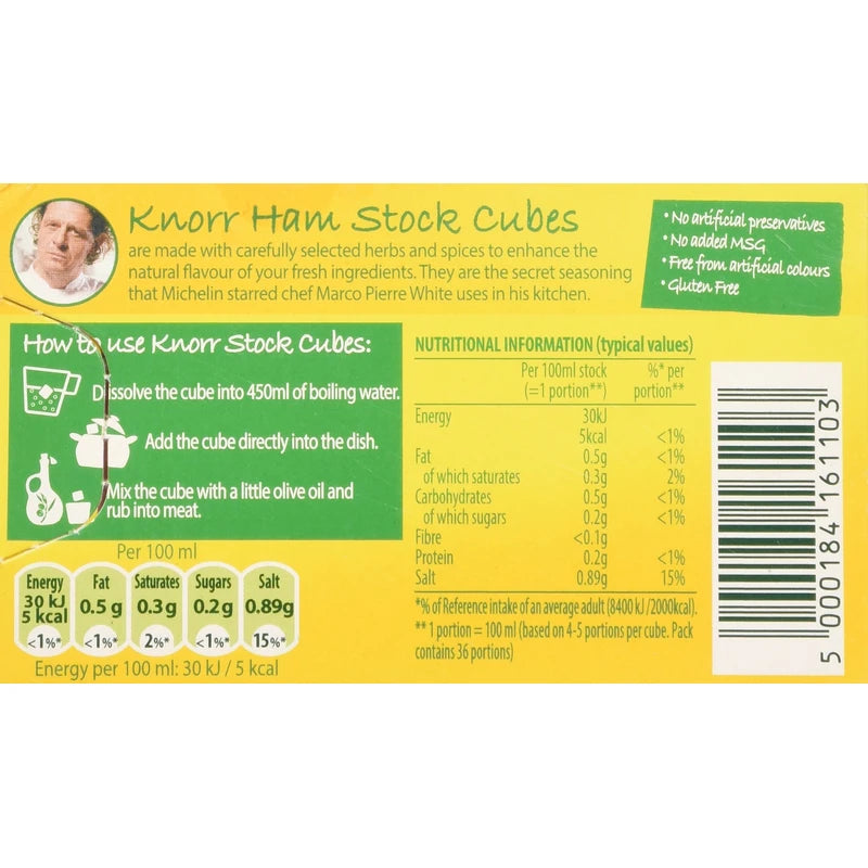 Knorr Ham Stock Cubes, 8 x 10g