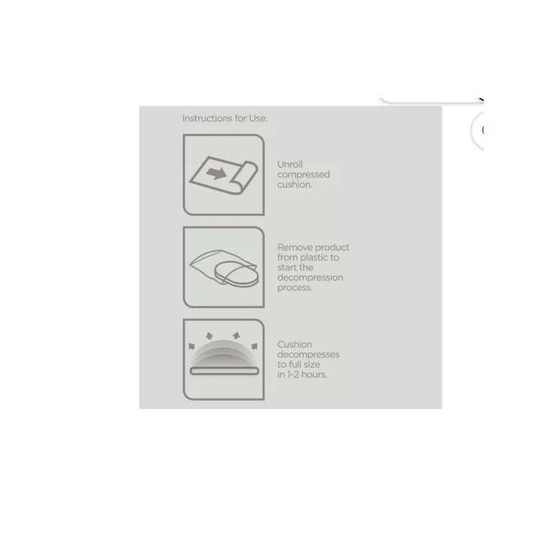 Equate Memory Foam Coccyx Tailbone Cushion Black Washable Cover Wheelchair/cha