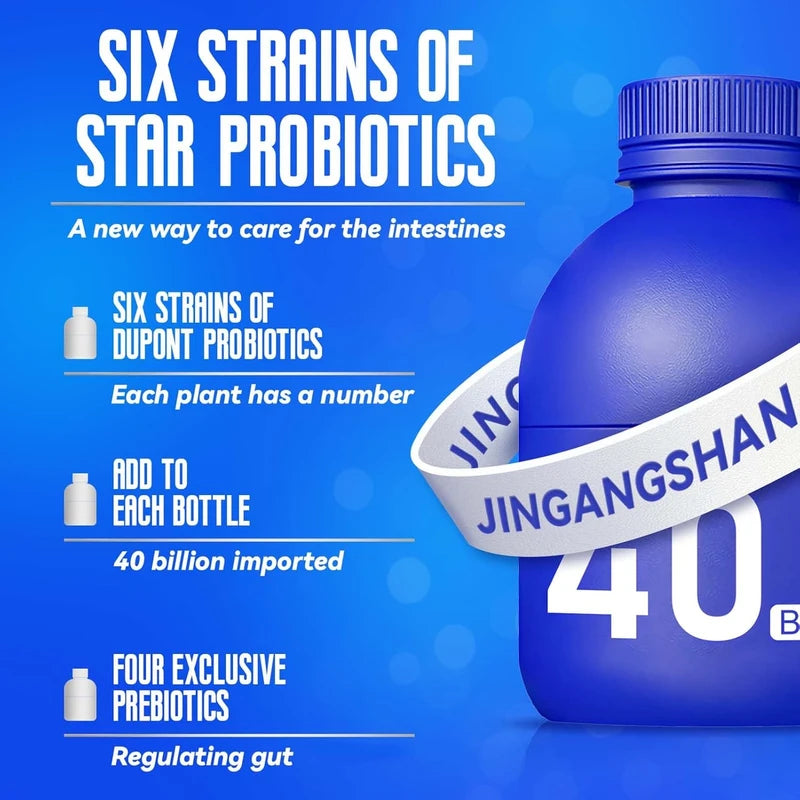 (30bottles) Zooone Probiotics 40 Billion CFU, Little Blue Bottle Probiotics for Women Men Digestive Health