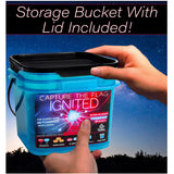 GETMOVIN SPORTS Capture The Flag Ignited Kit with Glow-in-The-Dark LED Game Pieces and Storage Bucket Outdoor Yard Game Fun!