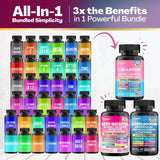 She Shines Set - Zoyava Ultimate Women's All-in-One Supplement with Corti-Soothe, Myo-Inositol, Collagen & Extra Strength Ingredients - Made in USA