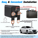 3rd Generation 200A Remote Battery Disconnect Switch DC12V Battery Cut Off Switch Heavy Duty Car Battery Kill Switch for RV Truck Wireless Anti-Theft Prevent Battery Drain(1000A Starting Current)