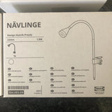 IKEA NÄVLINGE LED wall/clamp spotlight, white, set of 2