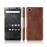 BlackBerry Keyone Case,Croco Premium PU Leather Protective Cases Simple Deurable and Lightweight Case for BlackBerry Keyone (brown)
