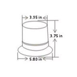 ESAFETY LIGHTS LLC B2L120 110V 120V CLEAR LED NON-FLASHING STEADY-ON WARNING LIGHT MEDIUM BEACON