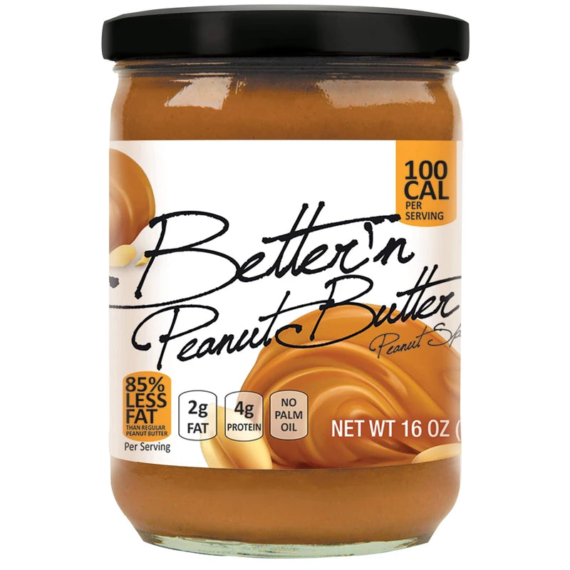 Pack of 6, Better'n Peanut Butter, Peanut Spread Original Low Fat and Gluten Free, 16 Ounces