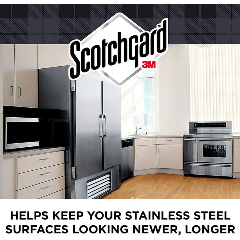 Scotchgard 7966-SG Stainless Steel Cleaner Resists Fingerprints & Smudges, No Drip Foam, 17 Oz, Original Version, 17 Fl Oz