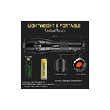 Lumitact G700 Led Torch Rechargeable Super Bright Led Tactical Flashlight 300000 Lumen Zoomable Handheld Torches for Camping Hiking Emergency