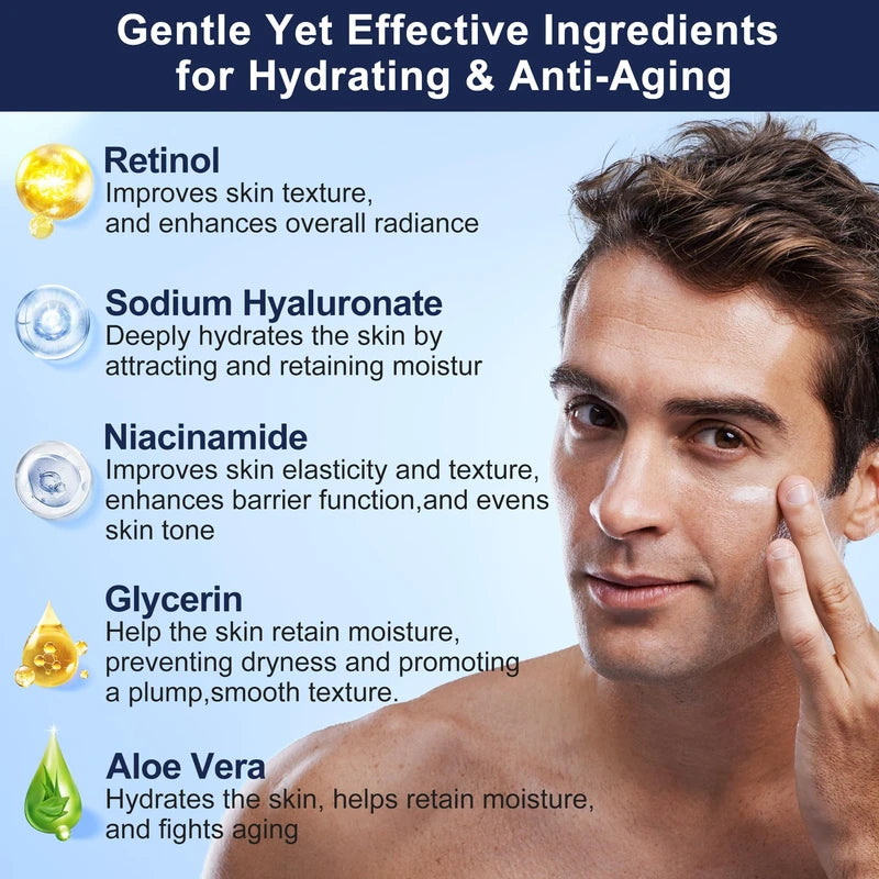 DOYEEWO Skin Care for Men,Professional Mens Skin Care Set for Hydrating,Anti-Aging & Wrinkle Facial Skin Care Routine Kit,Christmas Valentines Fathers Birthday Gifts for Men Him Dad Father Boyfriend Husband