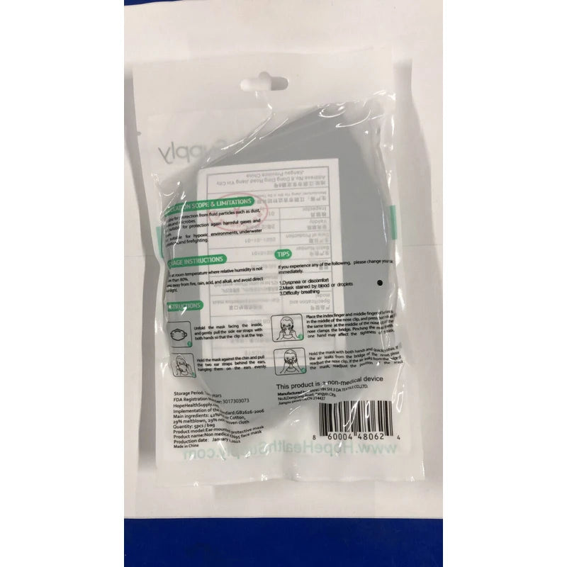 hope health KN95 Face Mask Respirator 3 packs of 5-Ply Protective-BLA