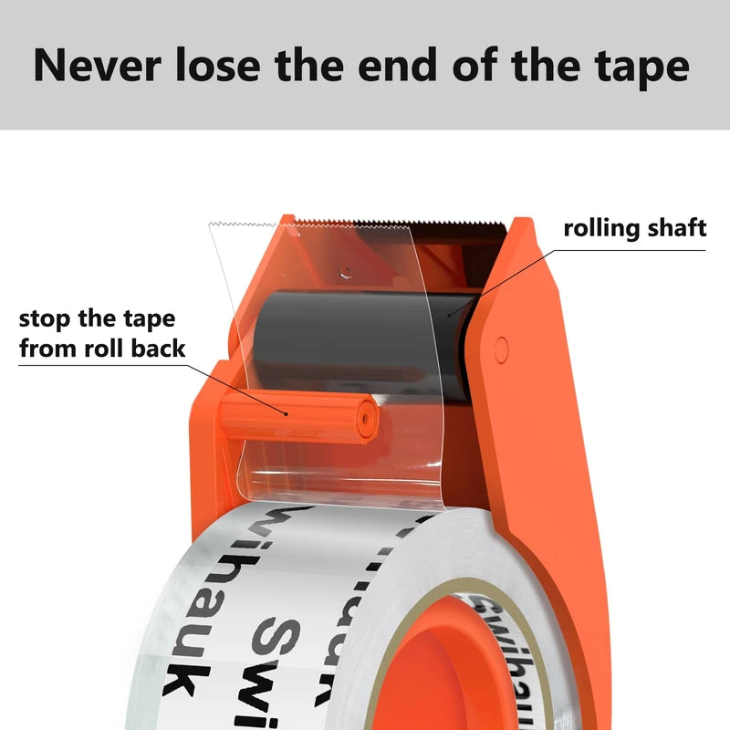 1.88 in x 66.6 YDs Clear Heavy Duty Packing Tape with Dispenser, Strong & Durable Shipping Tape, Packaging Tape, Packing Tape Dispenser Gun for Packing Boxes, Moving Supplies, Shipping and Mailing