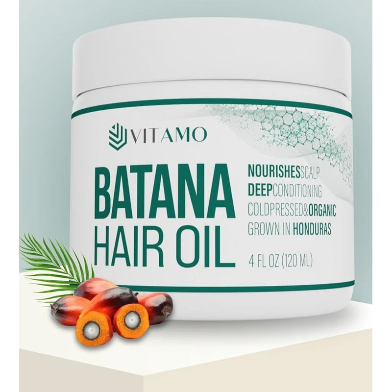 Vitamo 100% Organic Batana oil for Hair Growth, 4 fl oz.