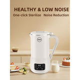 BUAIAHUG 20oz Nut Milk Maker Machine - Multi-Functional Automatic Almond with 10 Blades, Plant-Based, Oat, Soy, and Dairy Free Beverages 12 Hours Timer/Auto-clean/Room Temp/Keep Warm/Boil, White