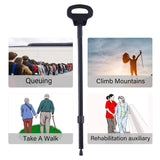 Cane with Seat 2-in-1 Portable Walking Stick with Seat for Men & Women Folding Lightweight Sturdy Tripod Cane Foldable Stool Mobility Aid Crutch Chair with Travel Bag for Elderly, Seniors & Handicap