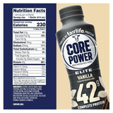 Premier Core Power Elite High Protein Shake, Vanilla, 42g Bottle, 14oz, 12 Pack