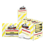 Fisherman's Friend Lemon, 24er Vorratsbox, Zitrone und Menthol Geschmack, zuckerfrei & vegan, Bonbons für frischen Atem, 24 x 25g