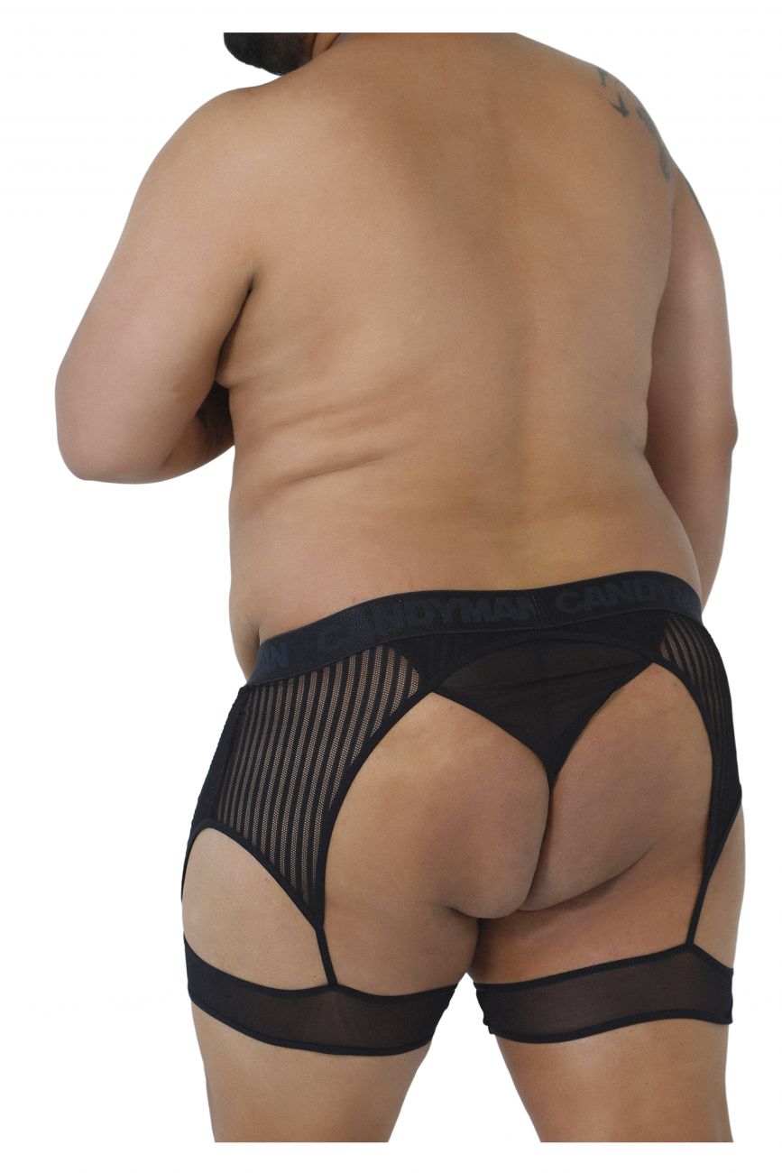 CandyMan Stripes Garterbelt Thongs